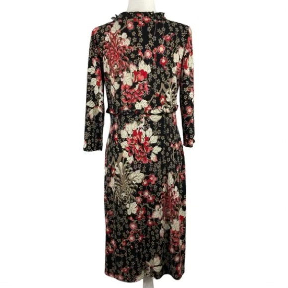 🥀 BCBGMaxAzria, Spider Chrysanthemums Floral Midi Dress - Picture 5 of 15